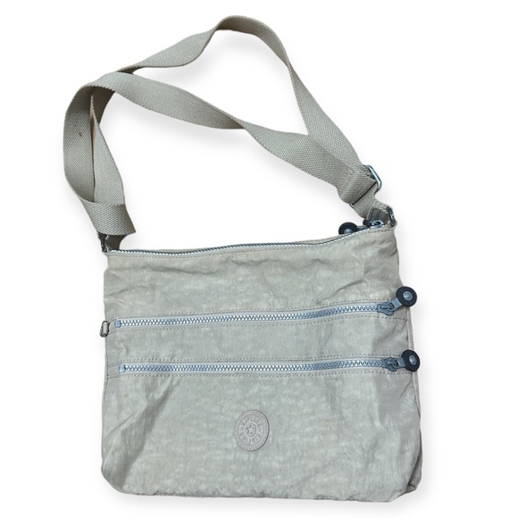 Kipling Alvar Solid Taupe Slate Grey Crossbody Bag - Picture 3 of 12